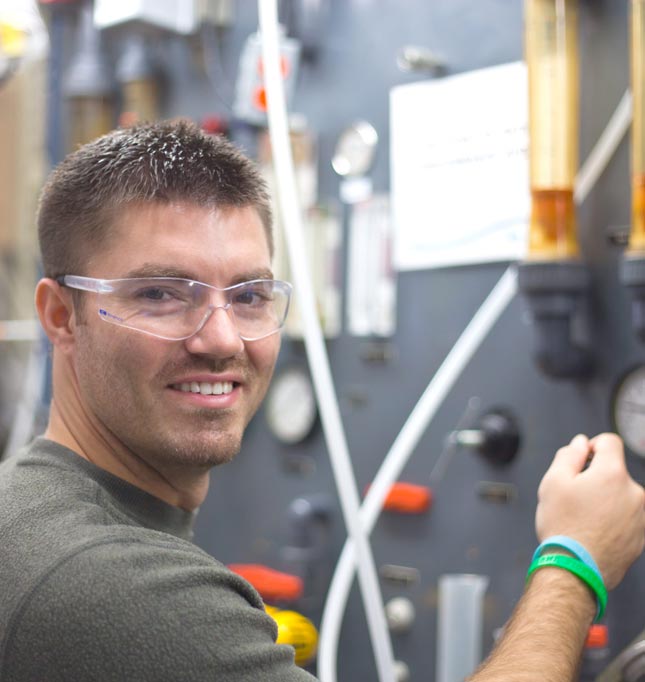 Man working in facility